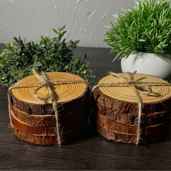 4-Pack Wooden Coasters - Picture 1 of 5
